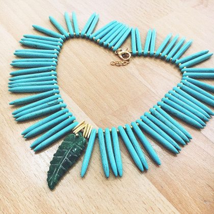 Χειροποίητο Κολιέ Τιρκουάζ