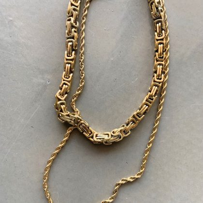 Χειροποίητο Κολιέ με Βυζαντινή & Χρυσή Αλυσίδα