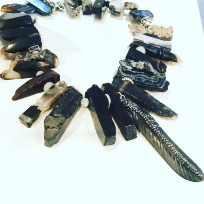 Χειροποίητο Κολιέ Μαύρος Συνδυασμός