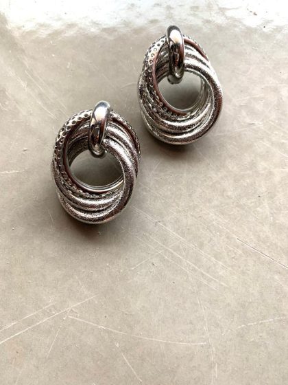 σκουλαρίκια ασημένια στρογγυλά