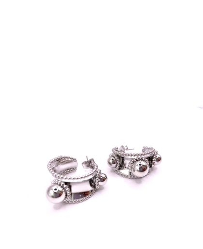 κρικάκια με μπίλιες ασημένιες